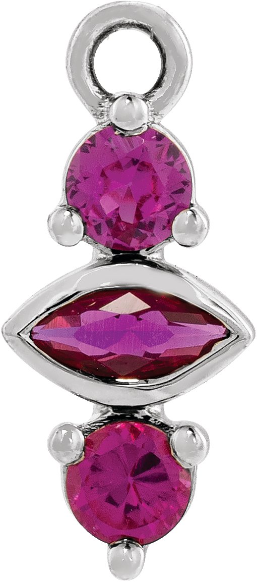 Bezel-Set Bar Dangle