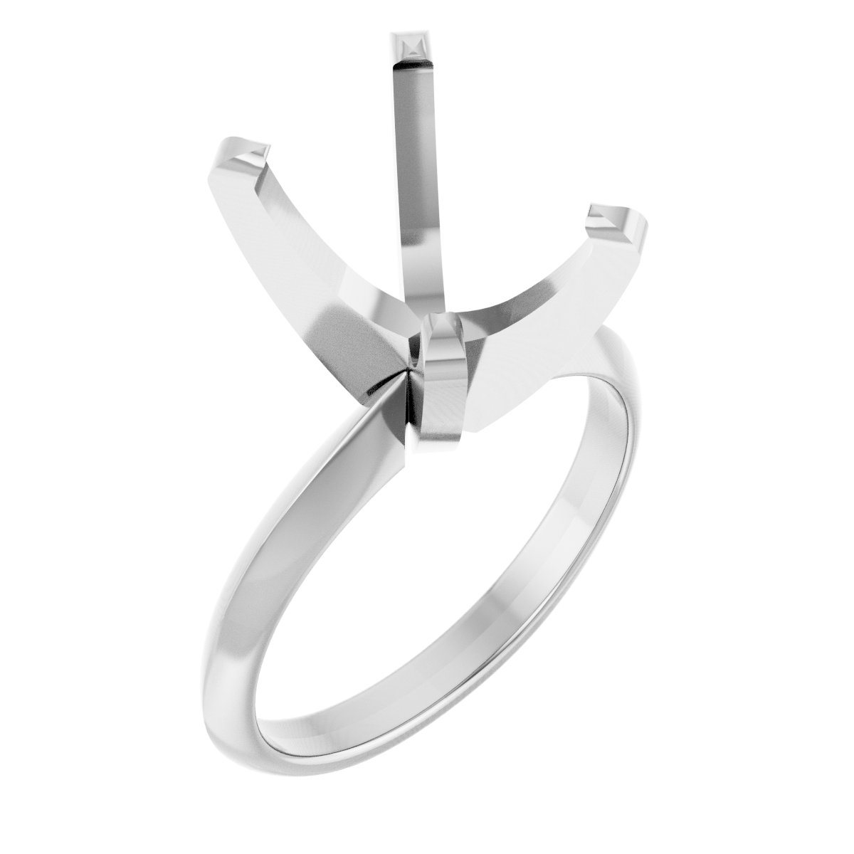 Solitaire Knife-Edge Engagement Ring
