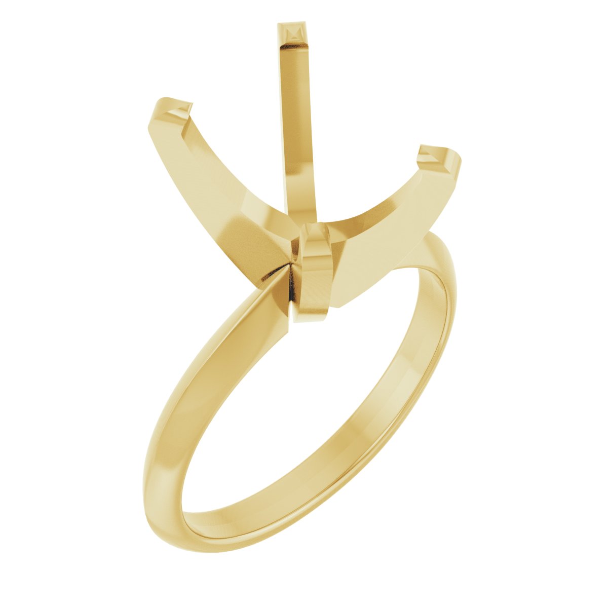 Solitaire Knife-Edge Engagement Ring