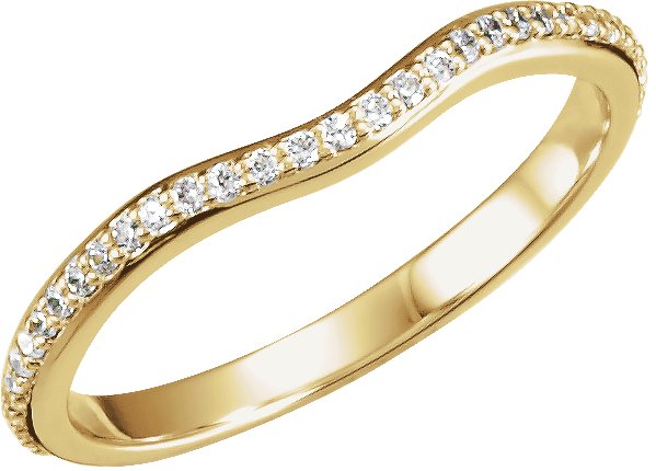 18K Yellow Gold 1/6 CTW Natural Diamond Band