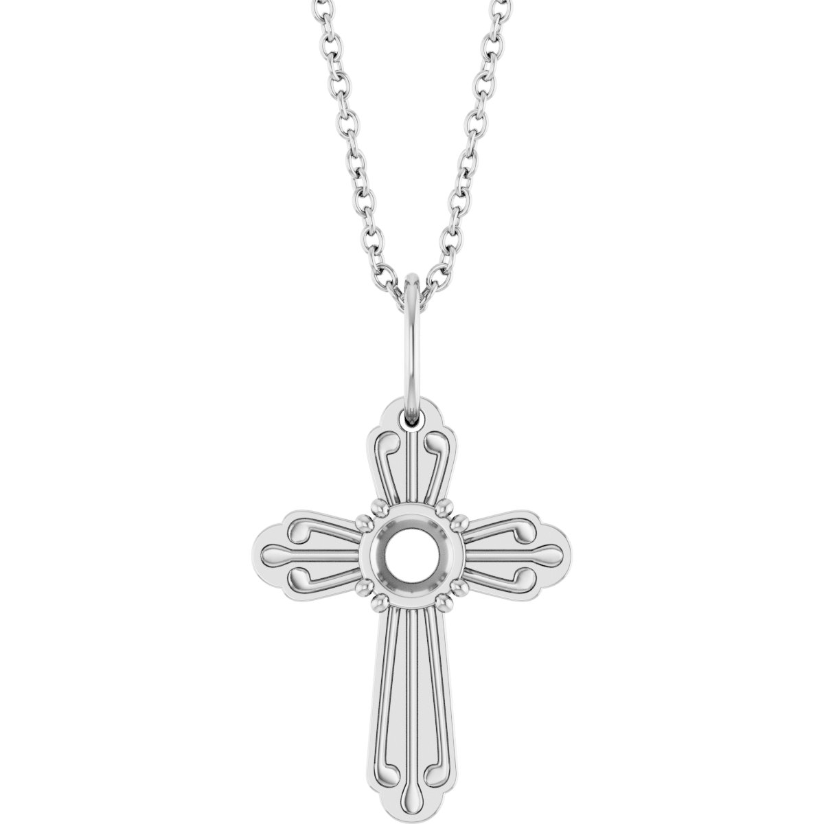 Accented Cross Necklace or Pendant