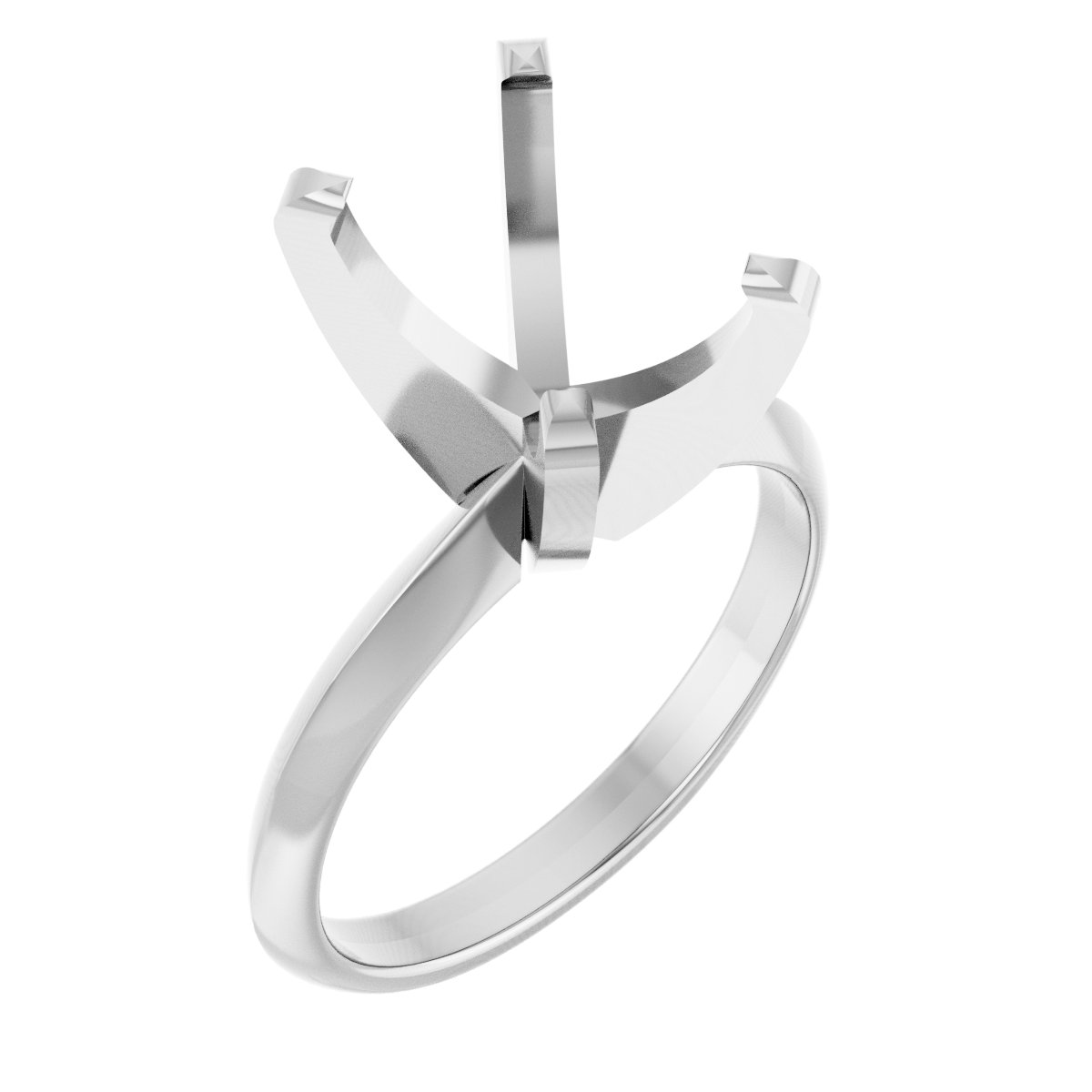 Solitaire Knife-Edge Engagement Ring