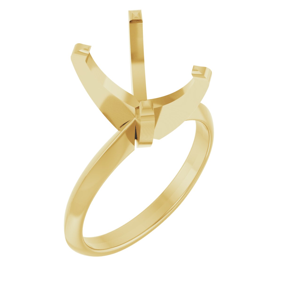 Solitaire Knife-Edge Engagement Ring