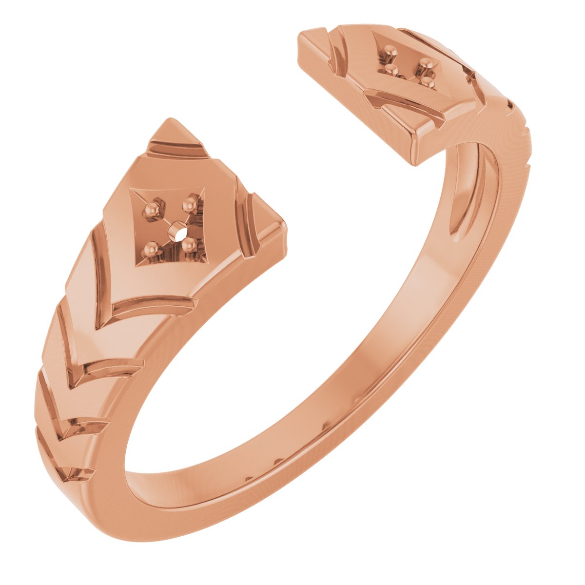 Accented Flat-End Open Shank