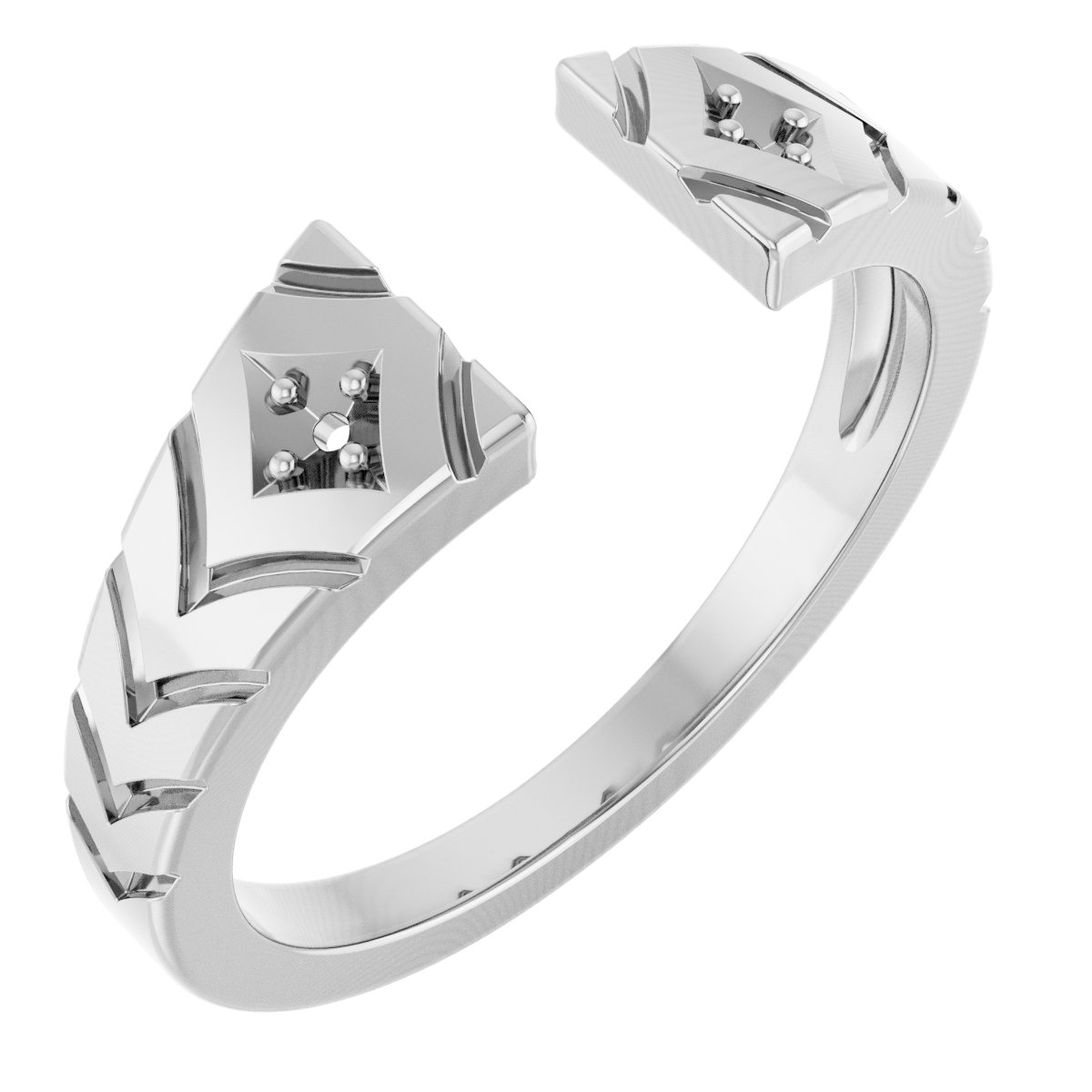 Accented Flat-End Open Shank