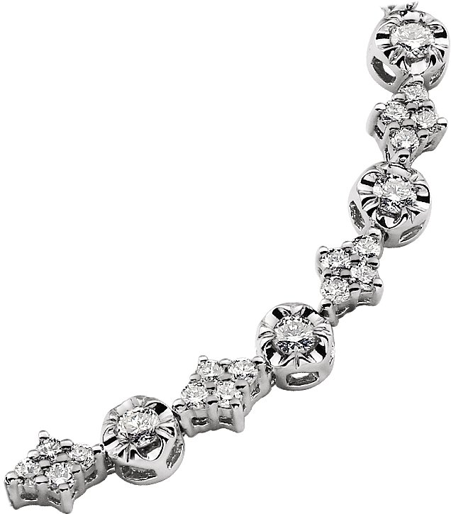 14K White 2 1/2 CTW Natural Diamond 7.5 Bracelet