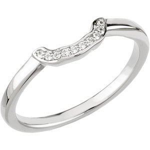 14K White .05 CTW Diamond Matching Band Ref 3757189