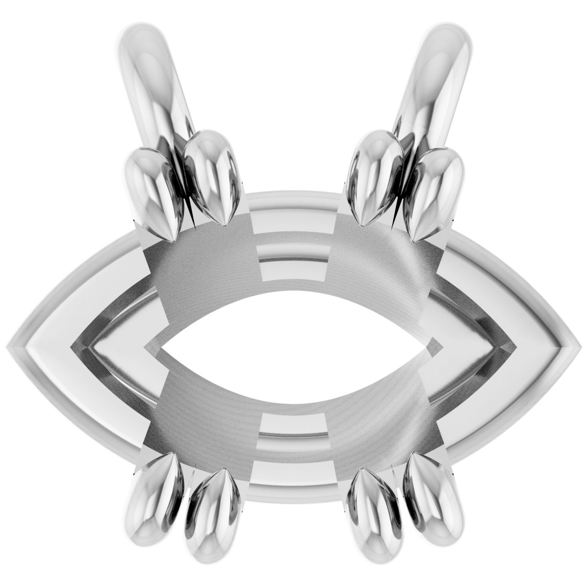 Double-Claw Solitaire Necklace Center