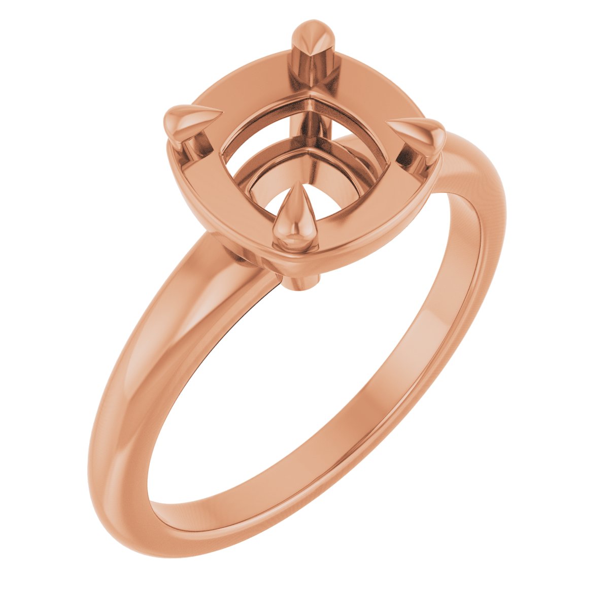 Claw-Prong Solitaire Bezel-Style Engagement Ring
