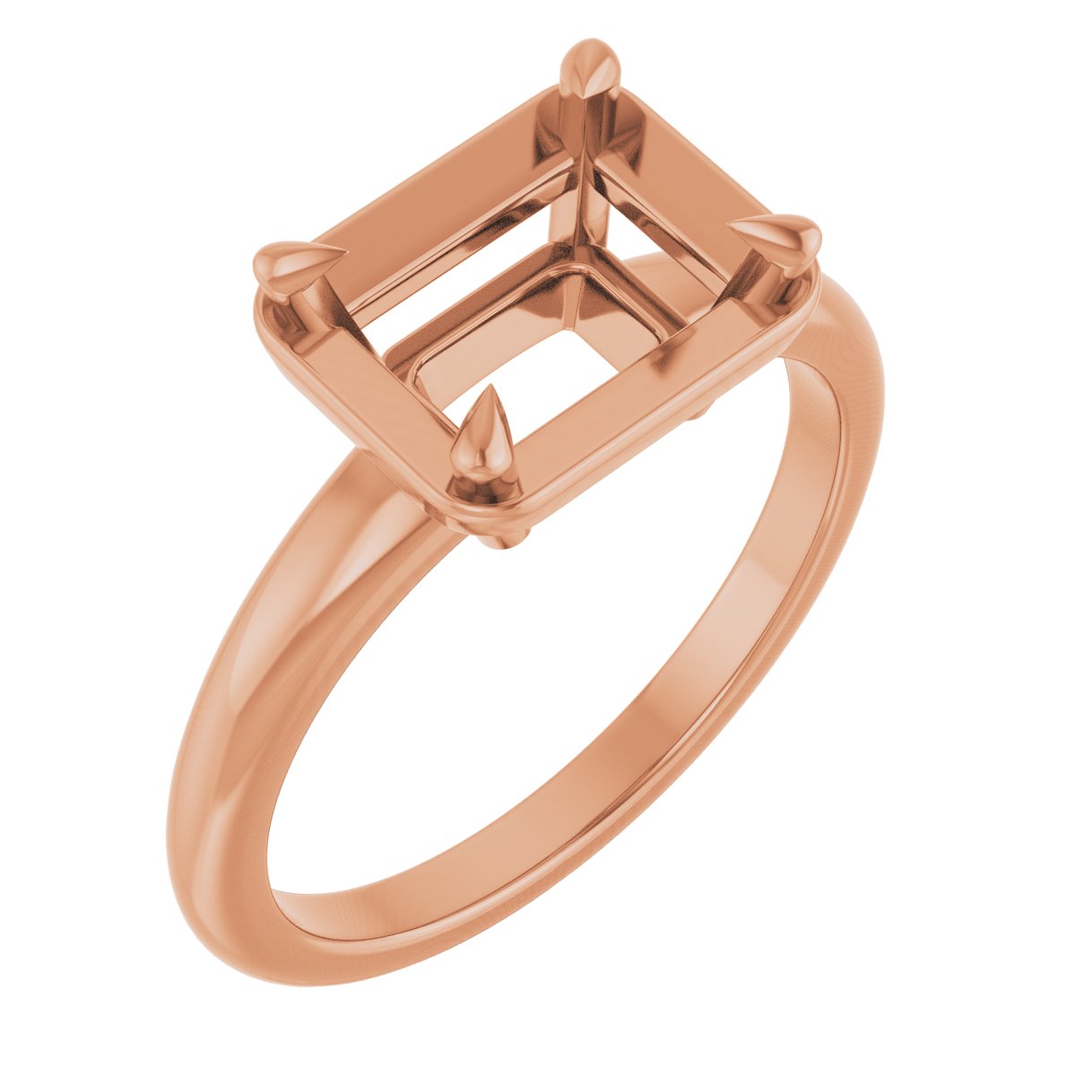 Claw-Prong Solitaire Bezel-Style Engagement Ring