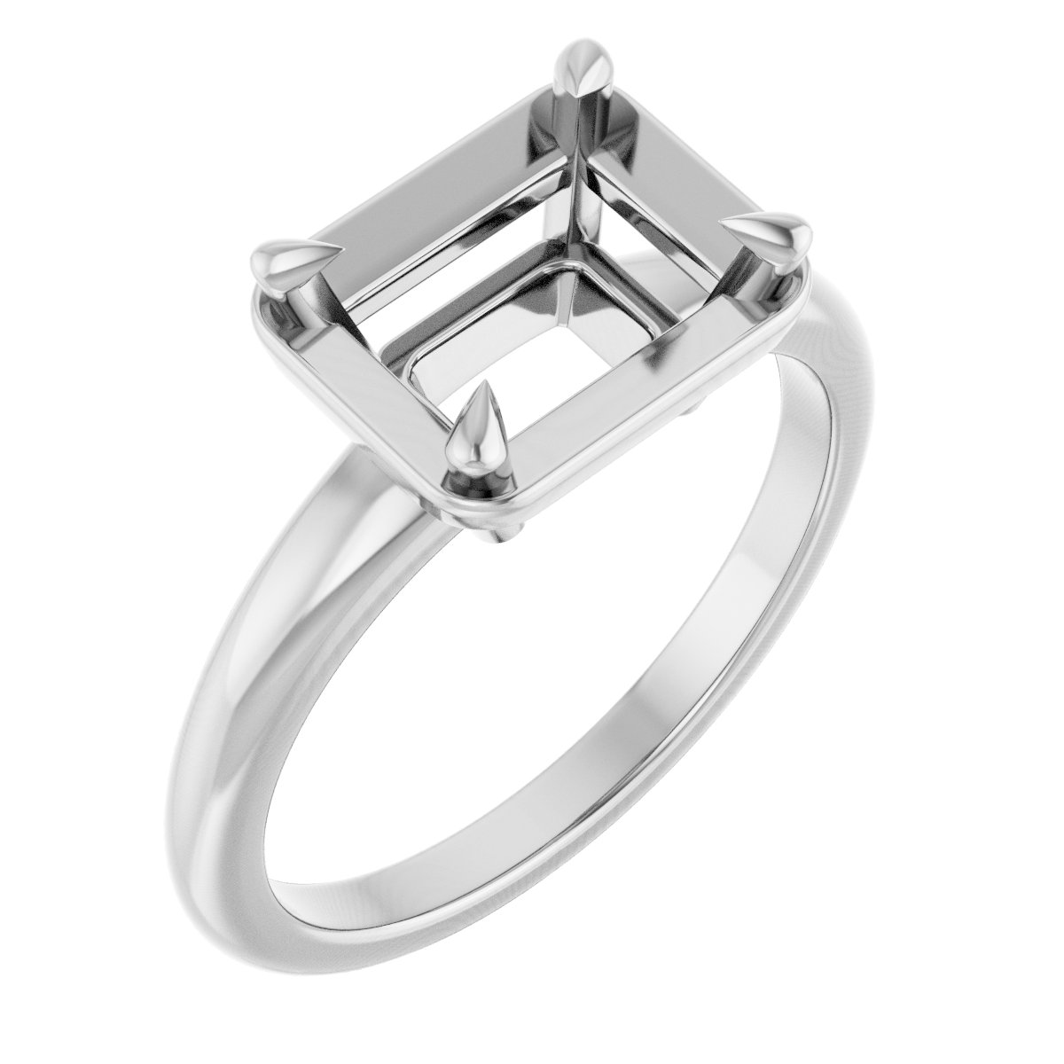 Claw-Prong Solitaire Bezel-Style Engagement Ring