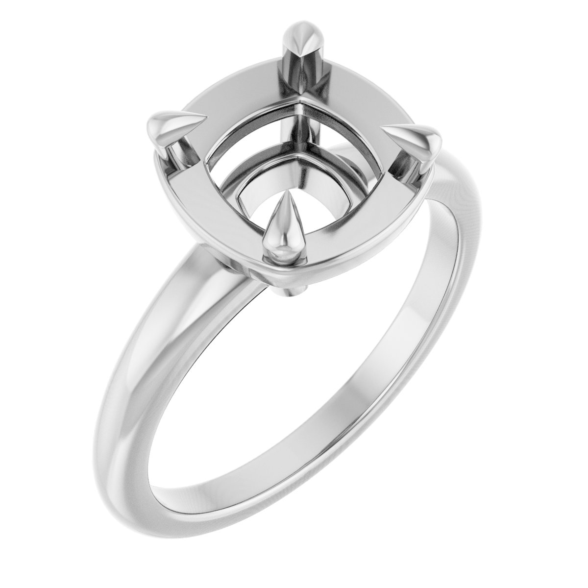 Claw-Prong Solitaire Bezel-Style Engagement Ring