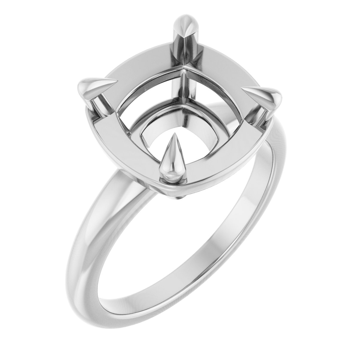 Claw-Prong Solitaire Bezel-Style Engagement Ring
