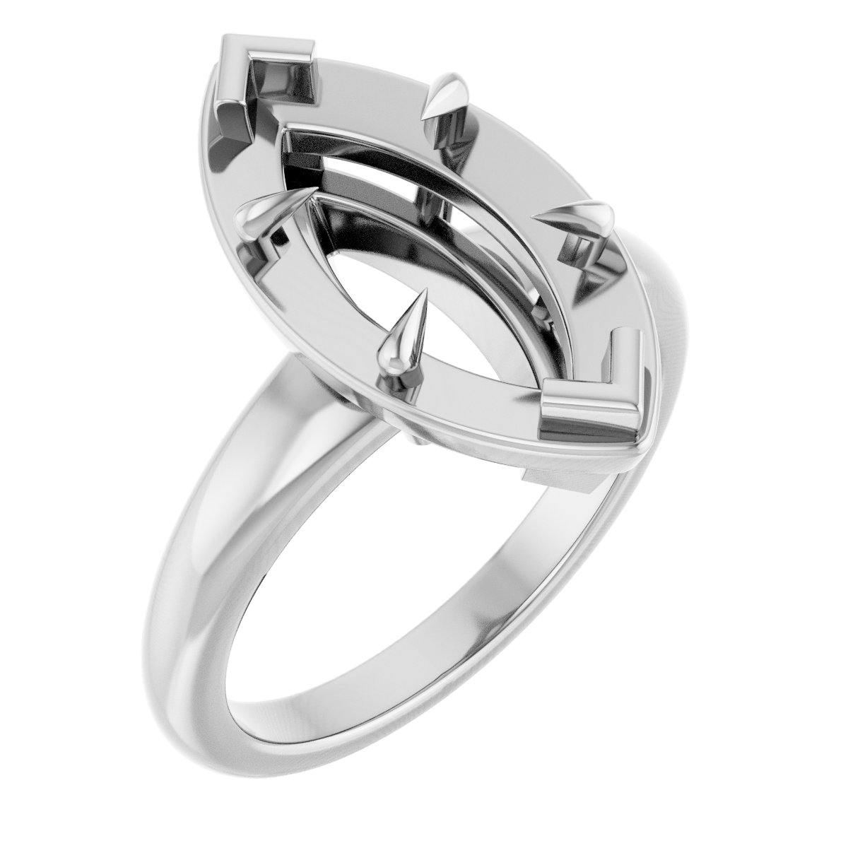 Claw-Prong Solitaire Bezel-Style Engagement Ring