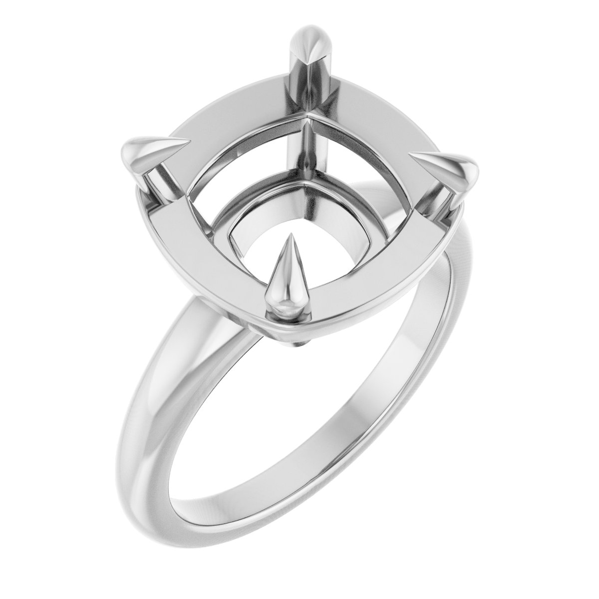 Claw-Prong Solitaire Bezel-Style Engagement Ring