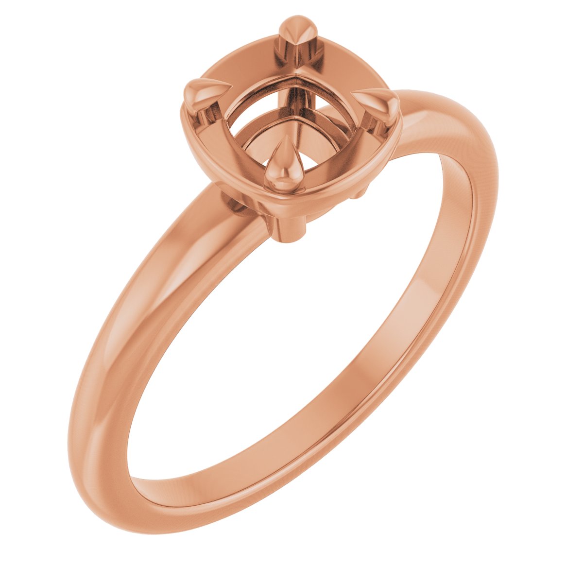 Claw-Prong Solitaire Bezel-Style Engagement Ring