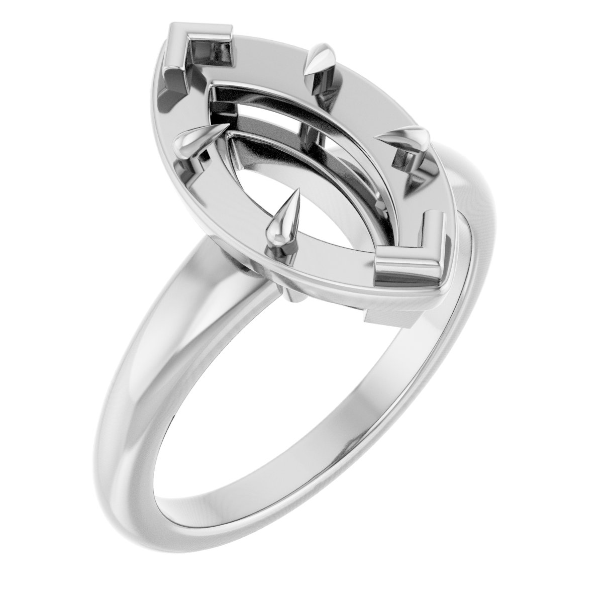 Claw-Prong Solitaire Bezel-Style Engagement Ring