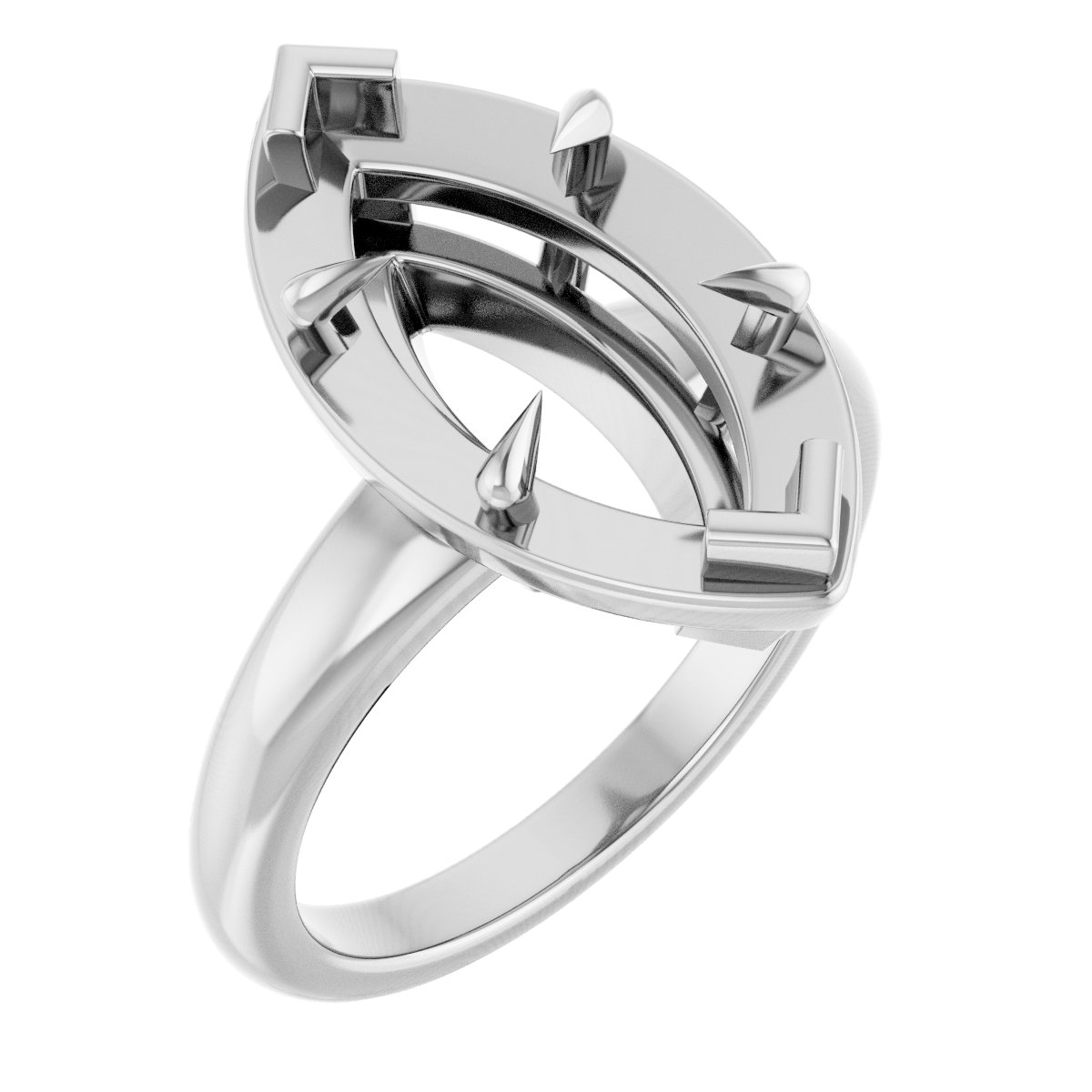 Claw-Prong Solitaire Bezel-Style Engagement Ring
