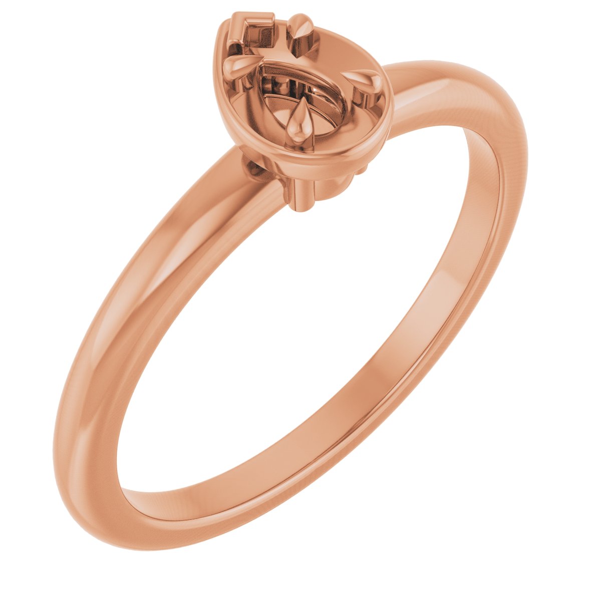 Claw-Prong Solitaire Bezel-Style Engagement Ring