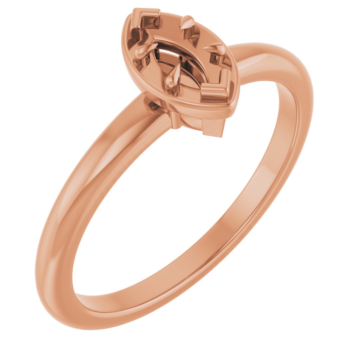 Claw-Prong Solitaire Bezel-Style Engagement Ring