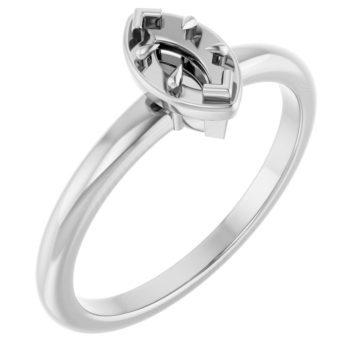 Claw-Prong Solitaire Bezel-Style Engagement Ring