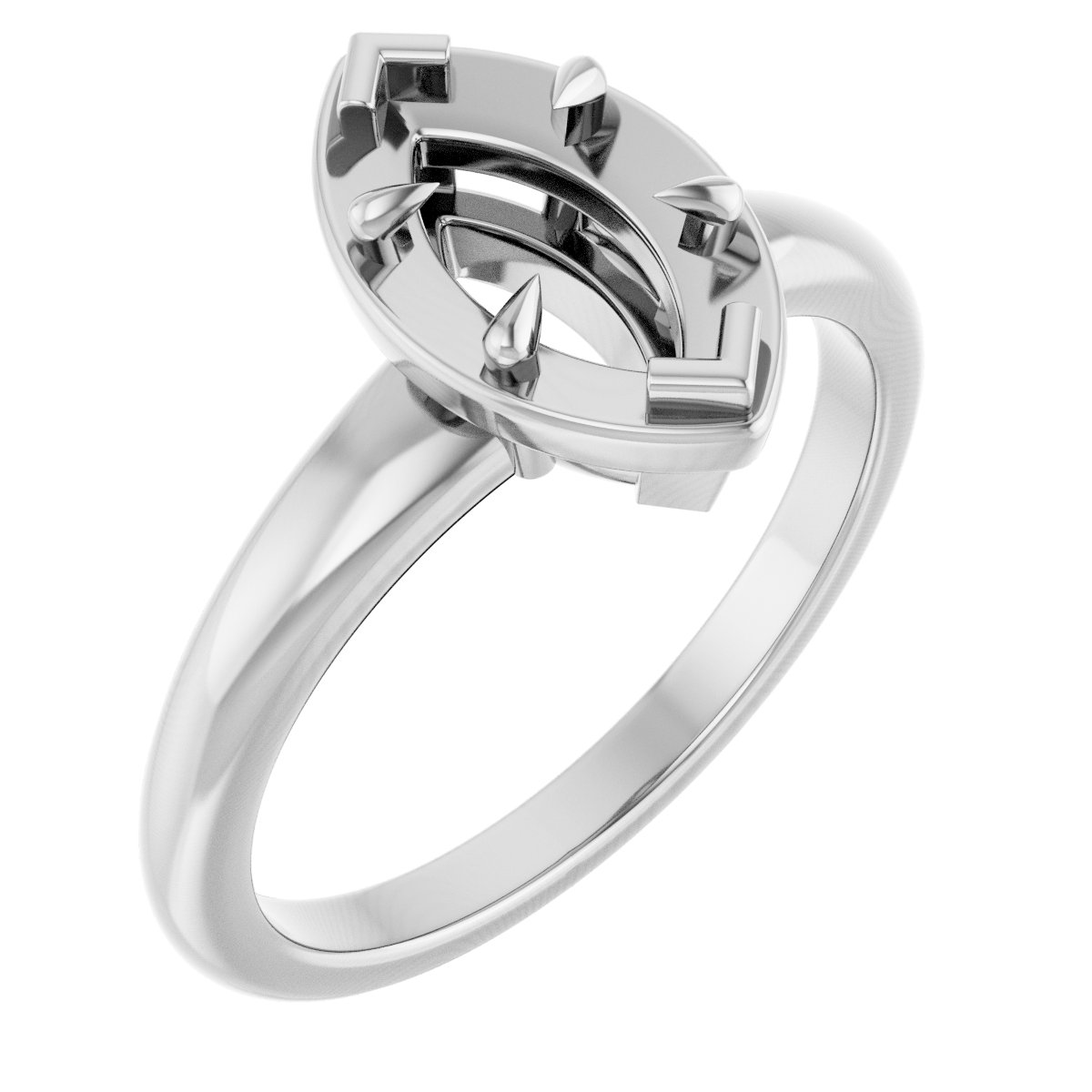 Claw-Prong Solitaire Bezel-Style Engagement Ring