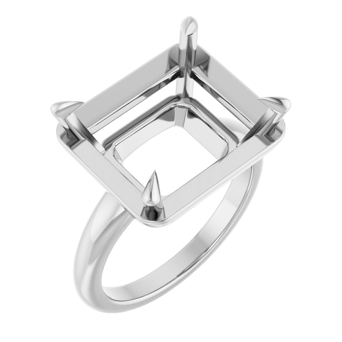 Claw-Prong Solitaire Bezel-Style Engagement Ring