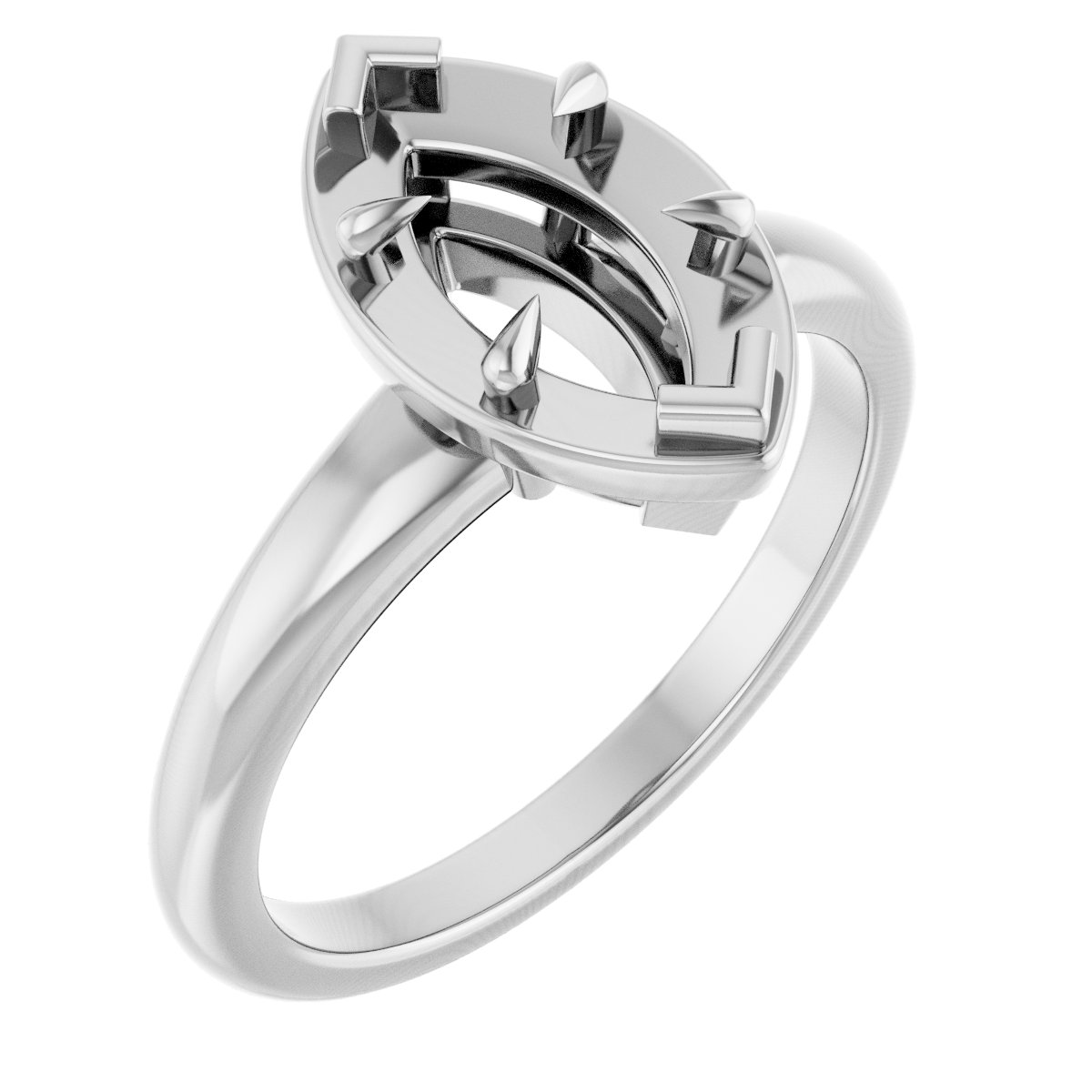 Claw-Prong Solitaire Bezel-Style Engagement Ring