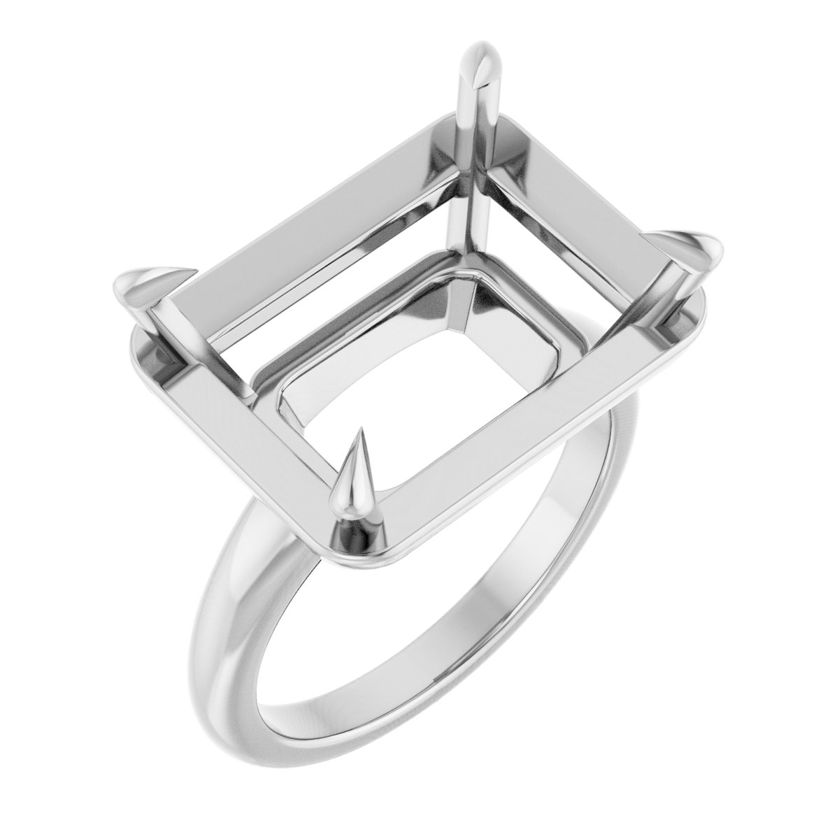 Claw-Prong Solitaire Bezel-Style Engagement Ring