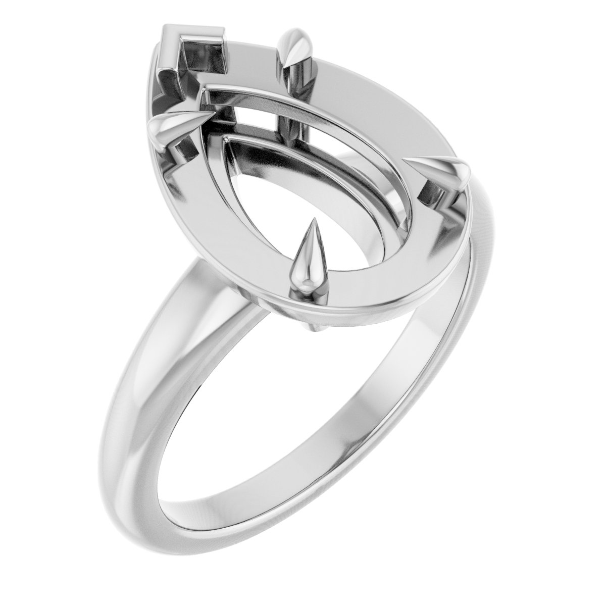 Claw-Prong Solitaire Bezel-Style Engagement Ring