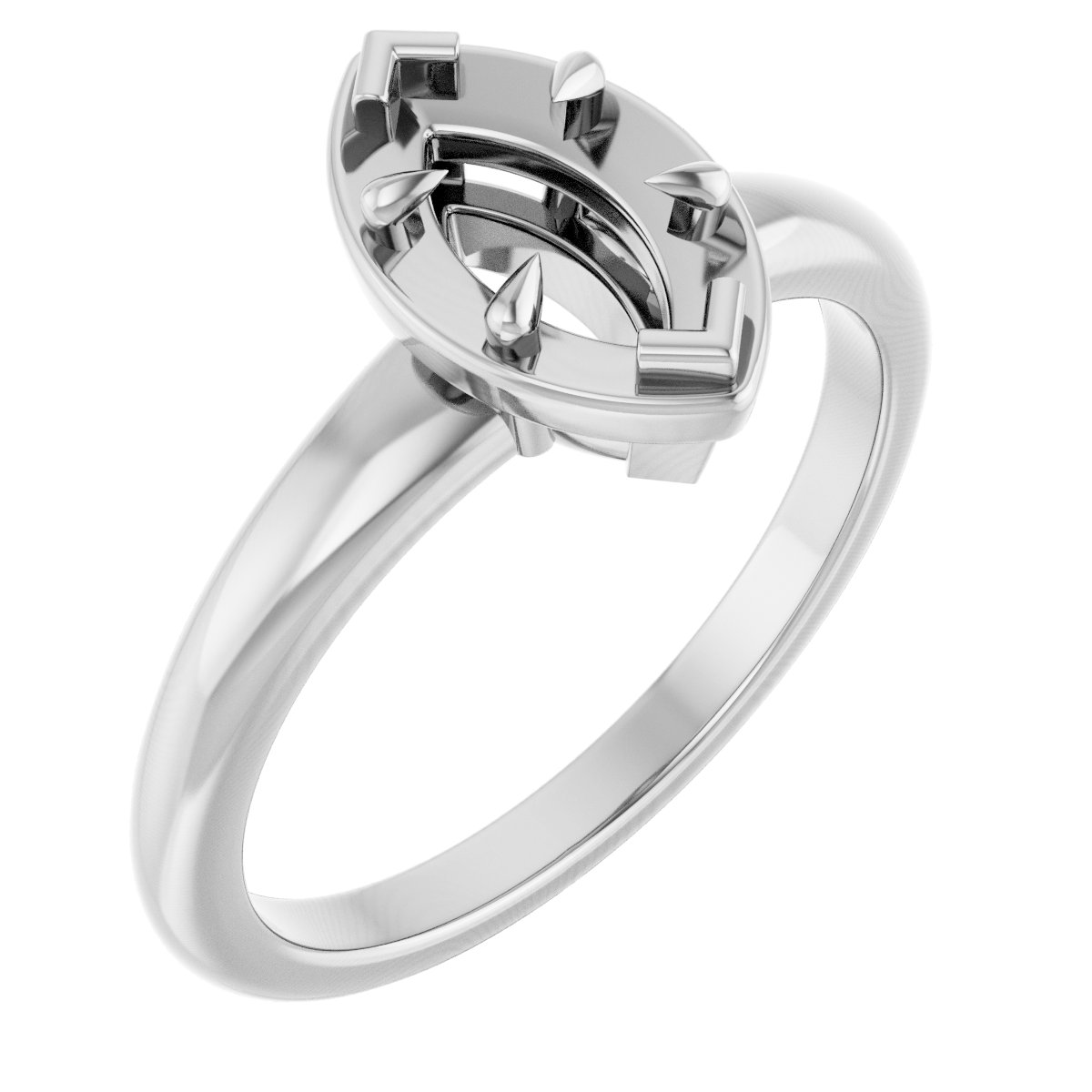 Claw-Prong Solitaire Bezel-Style Engagement Ring