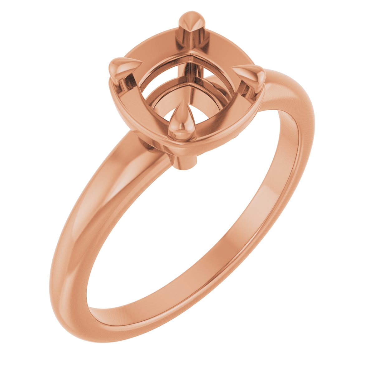 Claw-Prong Solitaire Bezel-Style Engagement Ring