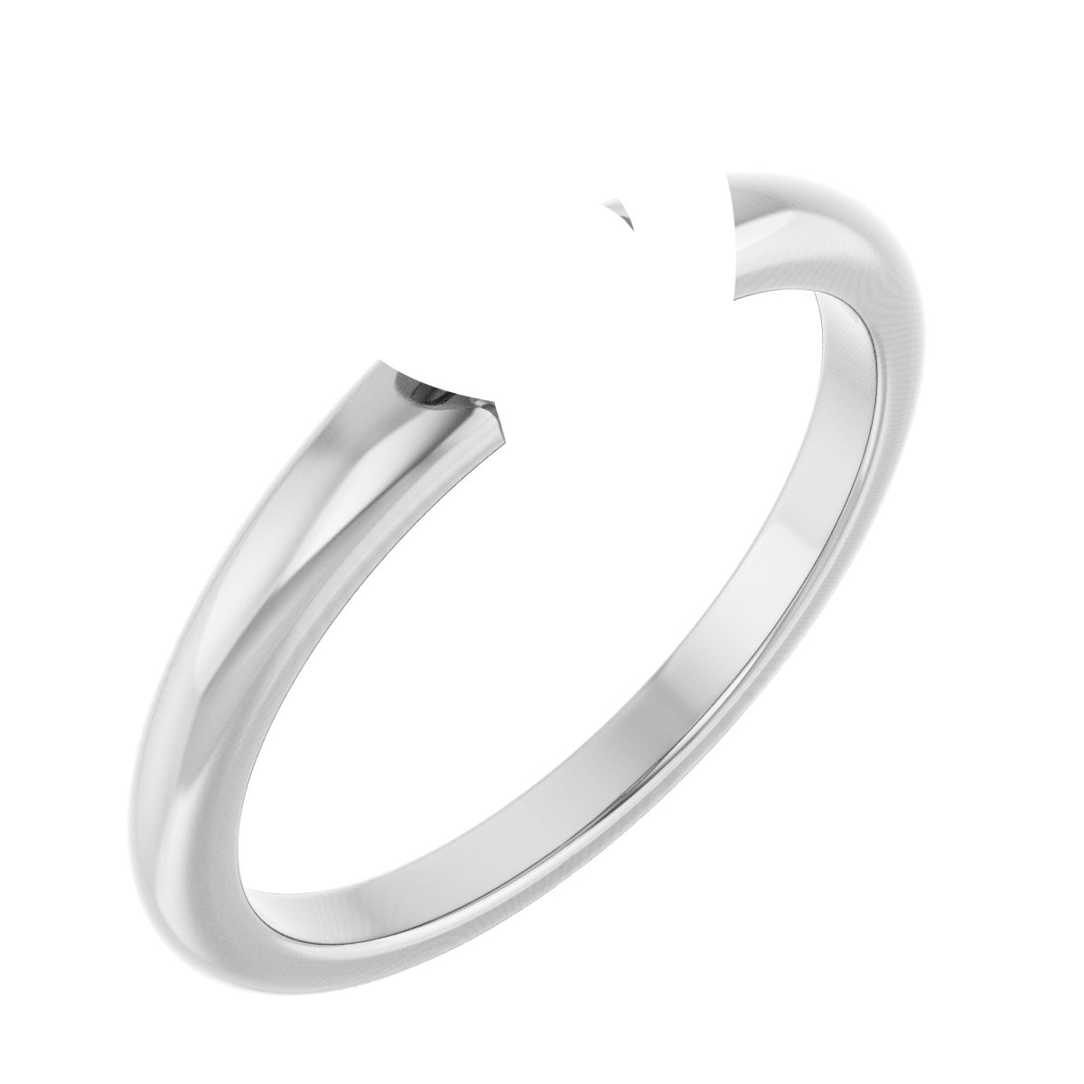 Claw-Prong Solitaire Bezel-Style Engagement Ring