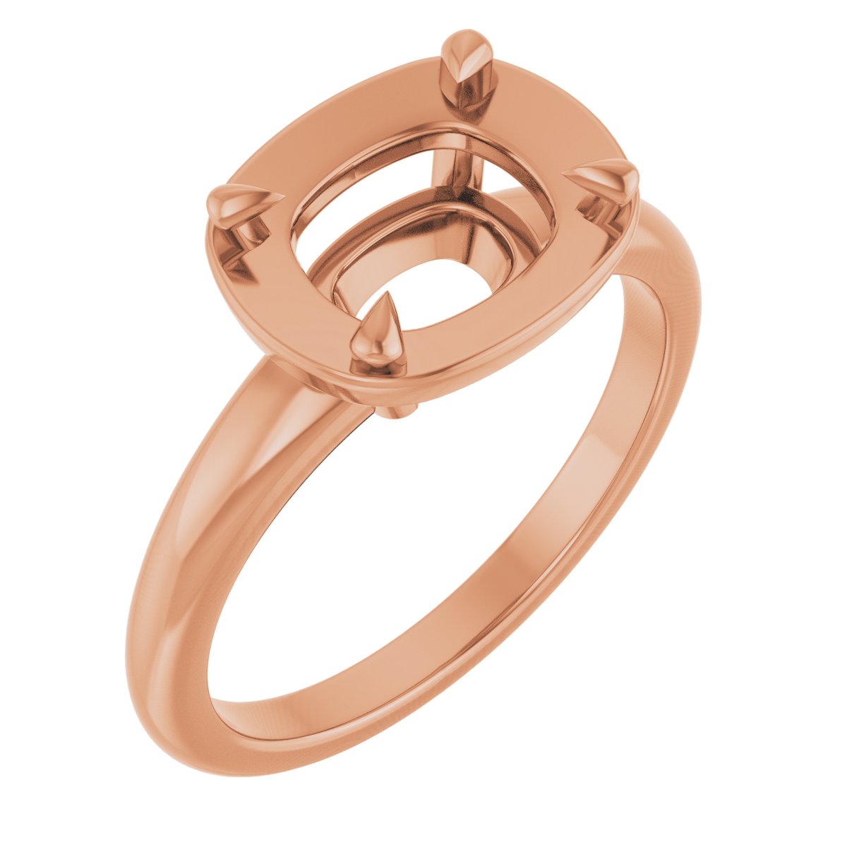 Claw-Prong Solitaire Bezel-Style Engagement Ring
