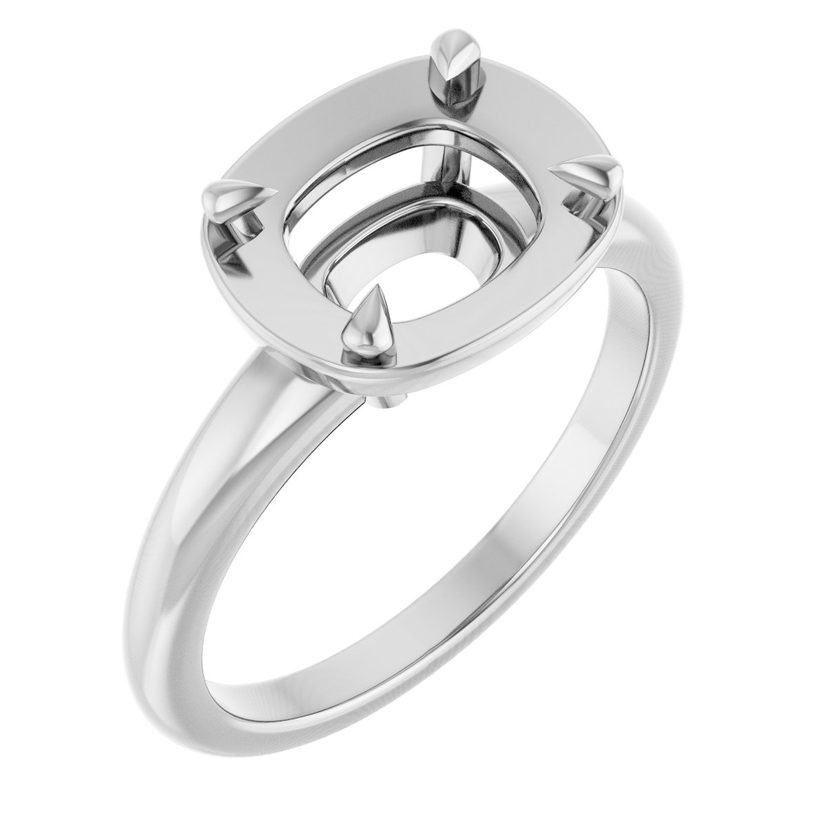 Claw-Prong Solitaire Bezel-Style Engagement Ring