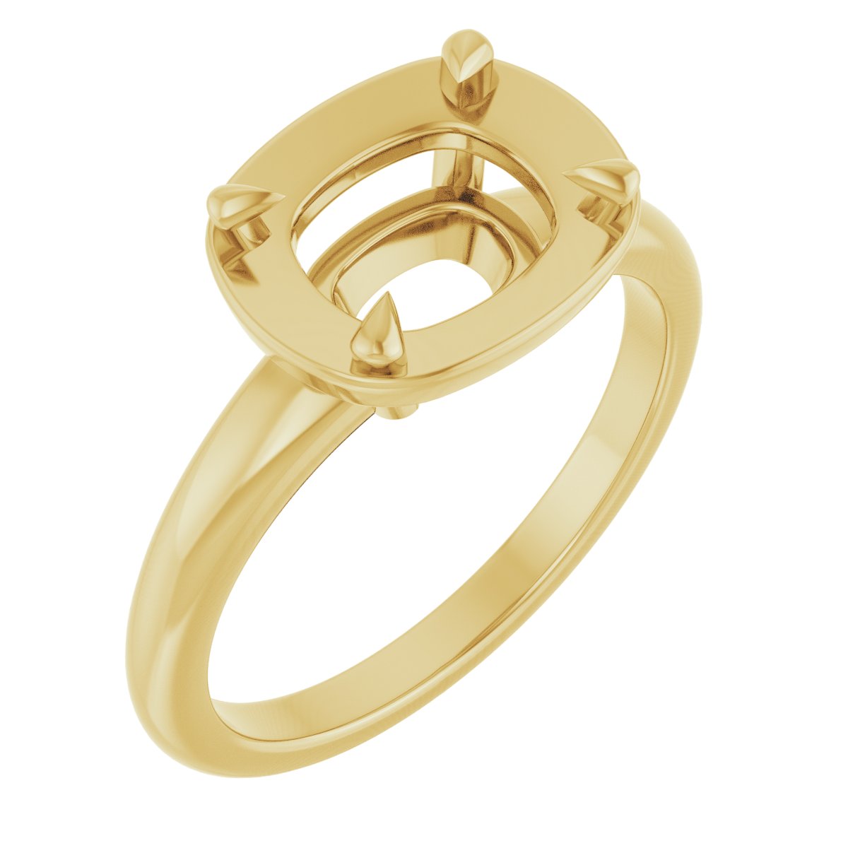 Claw-Prong Solitaire Bezel-Style Engagement Ring