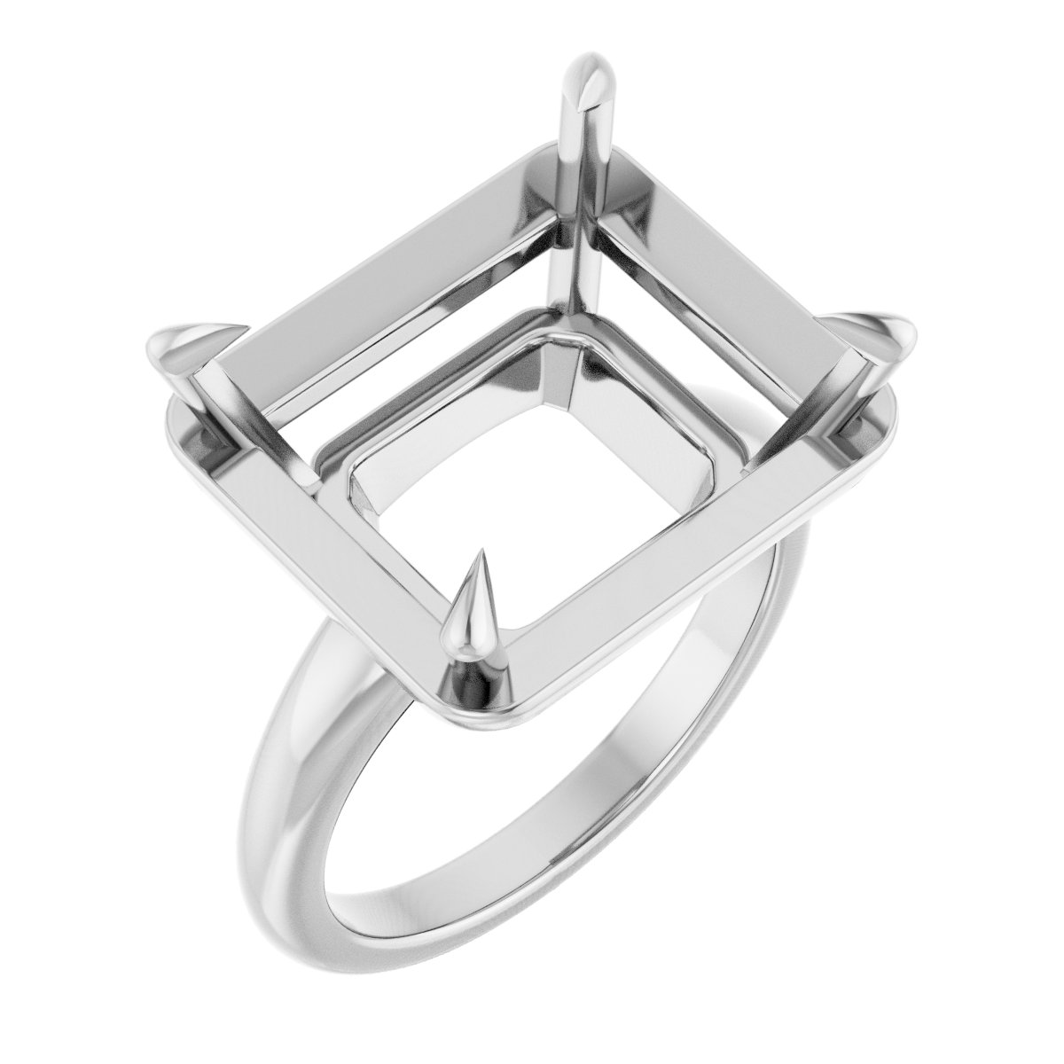 Claw-Prong Solitaire Bezel-Style Engagement Ring
