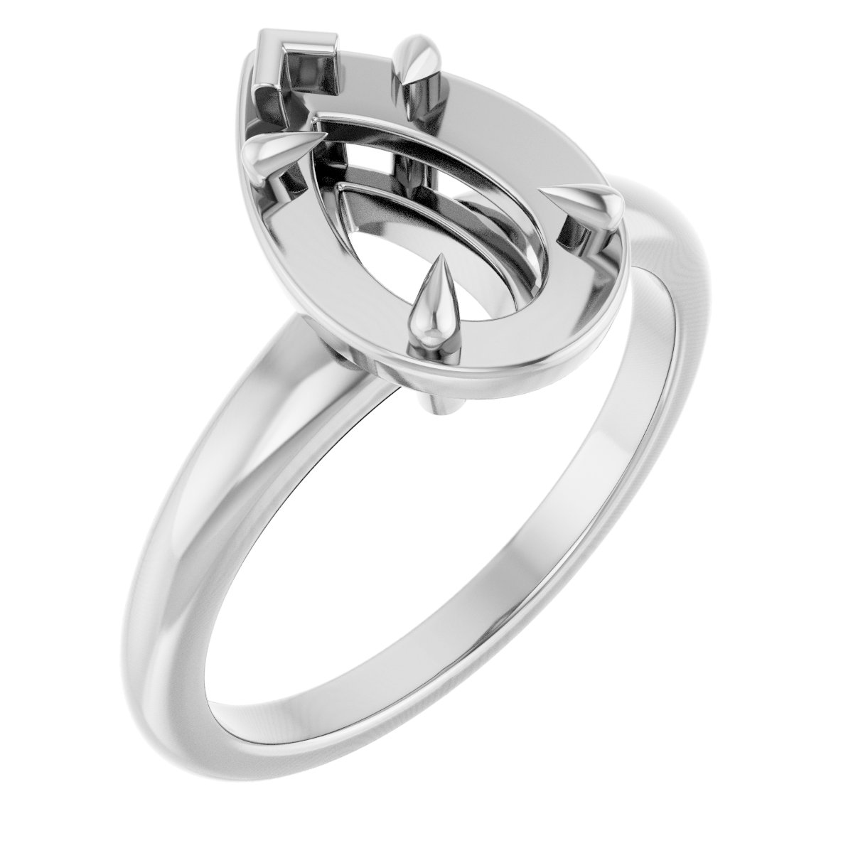 Claw-Prong Solitaire Bezel-Style Engagement Ring