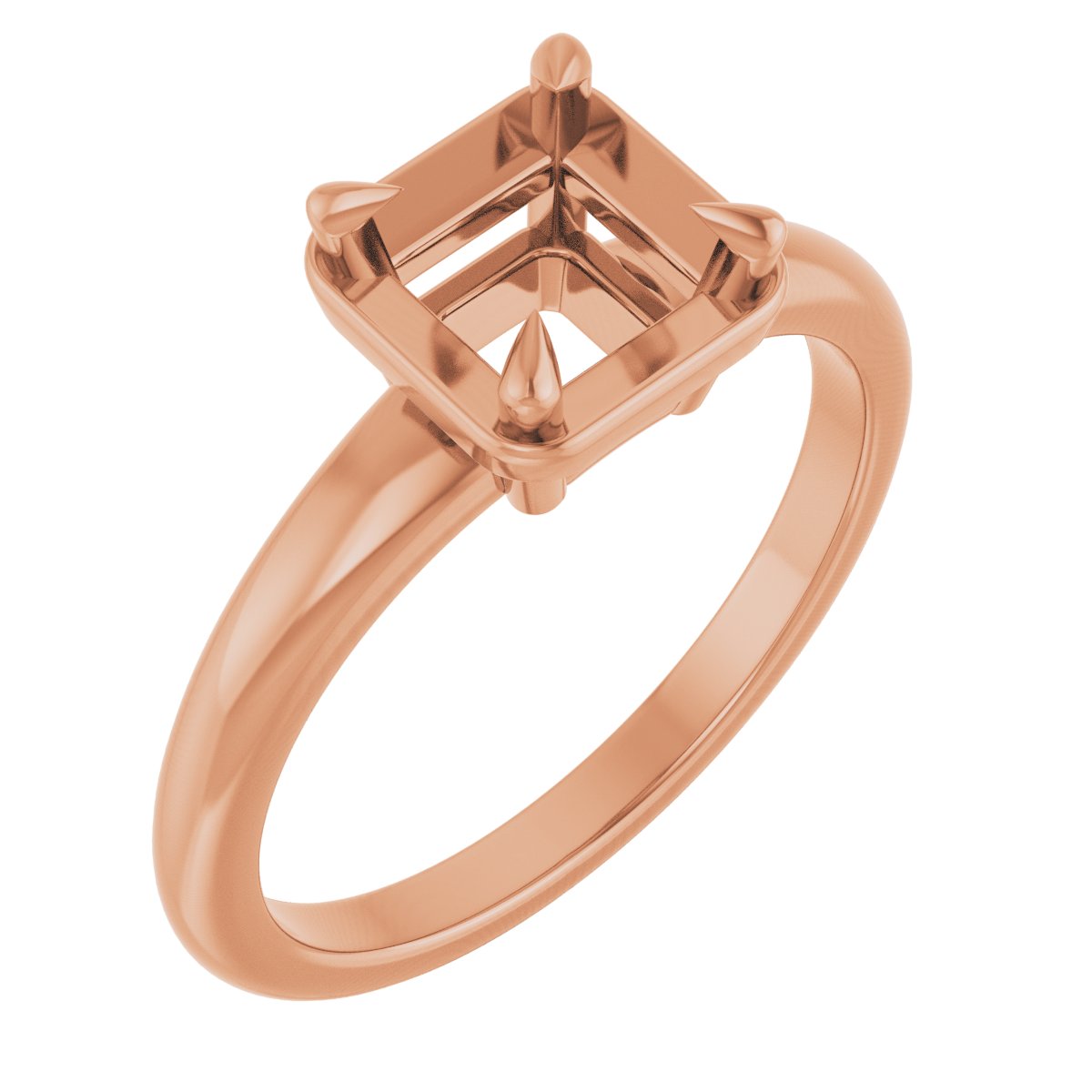 Claw-Prong Solitaire Bezel-Style Engagement Ring