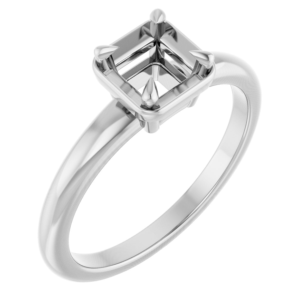 Claw-Prong Solitaire Bezel-Style Engagement Ring
