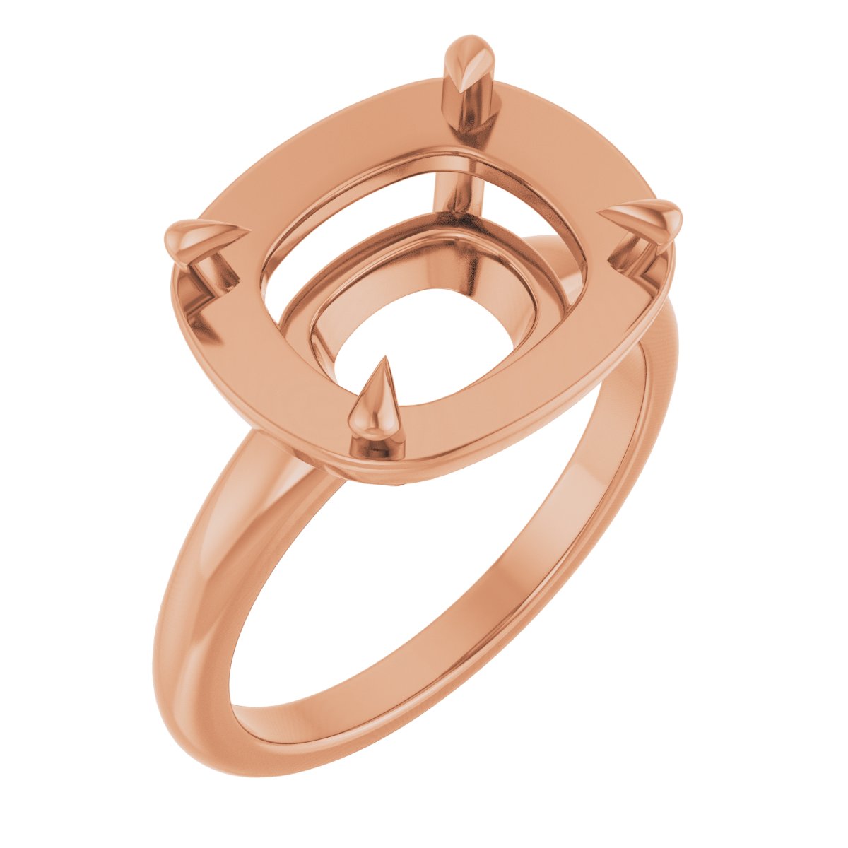 Claw-Prong Solitaire Bezel-Style Engagement Ring