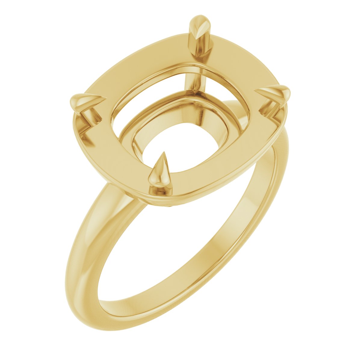 Claw-Prong Solitaire Bezel-Style Engagement Ring