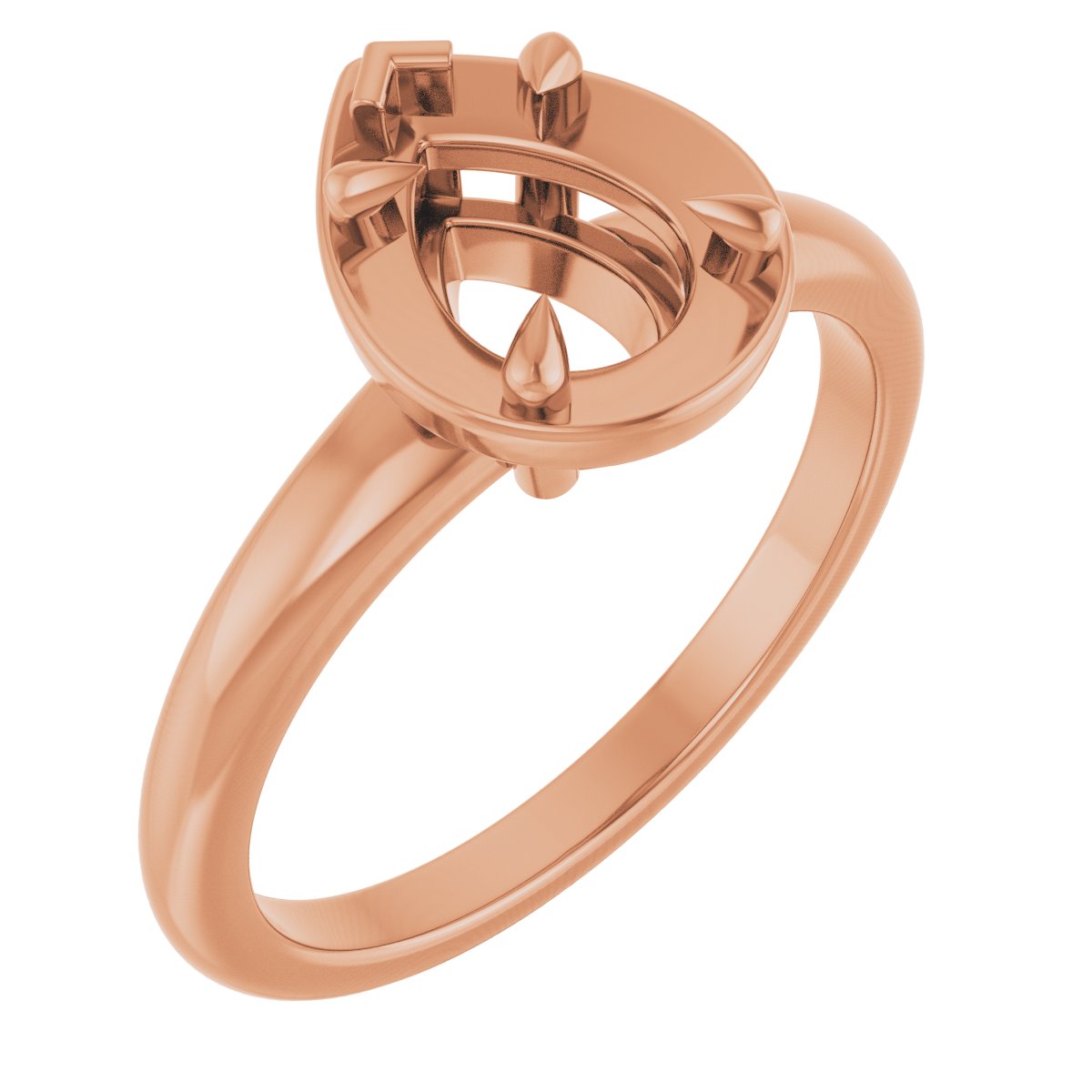 Claw-Prong Solitaire Bezel-Style Engagement Ring