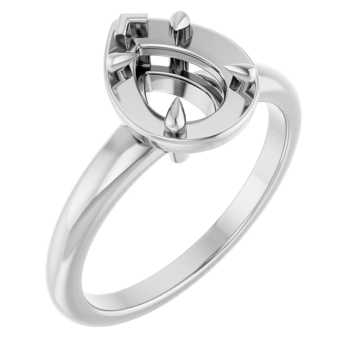 Claw-Prong Solitaire Bezel-Style Engagement Ring