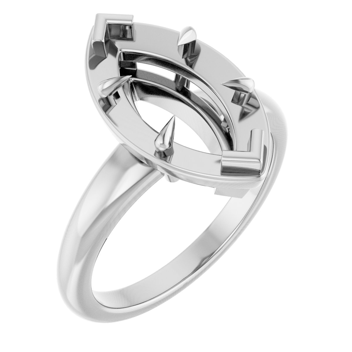 Claw-Prong Solitaire Bezel-Style Engagement Ring
