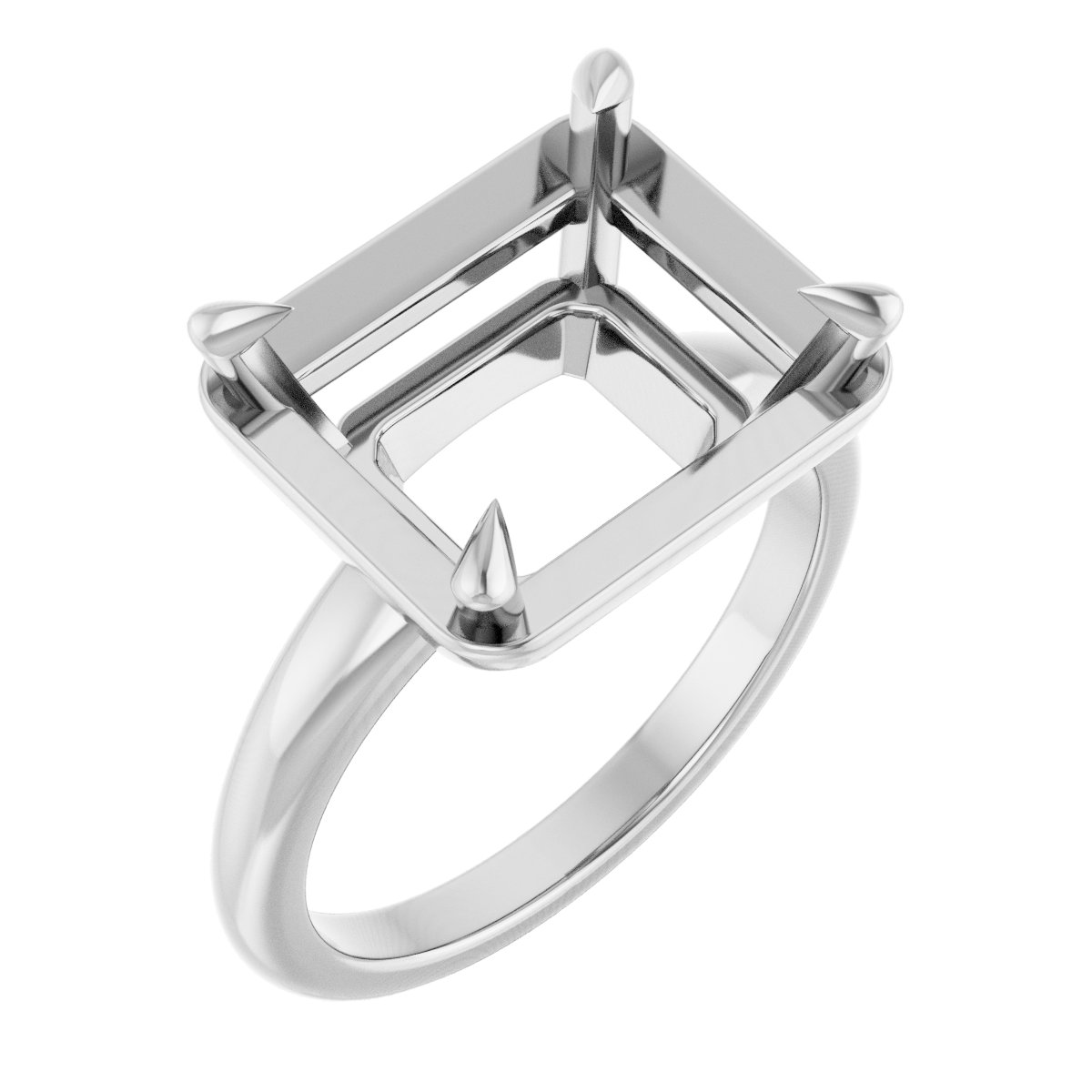 Claw-Prong Solitaire Bezel-Style Engagement Ring