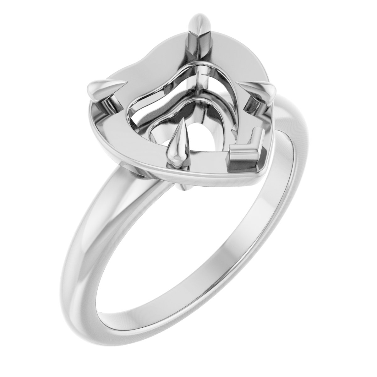 Claw-Prong Solitaire Bezel-Style Engagement Ring