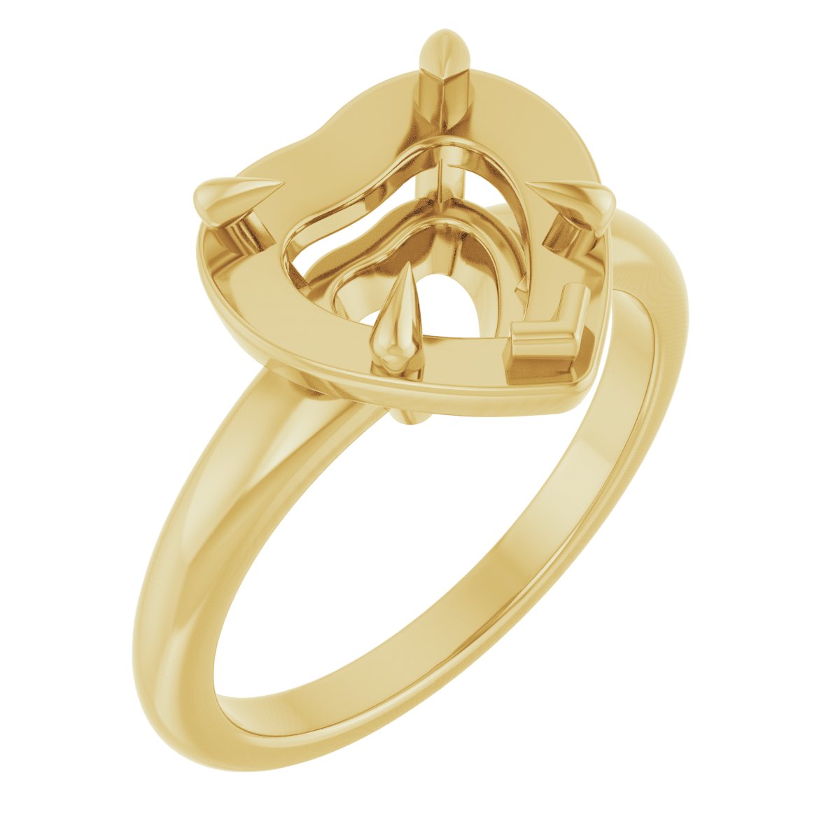 Claw-Prong Solitaire Bezel-Style Engagement Ring