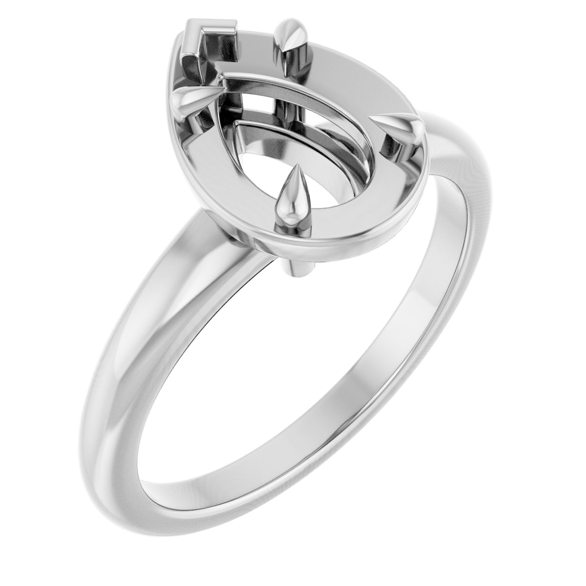 Claw-Prong Solitaire Bezel-Style Engagement Ring