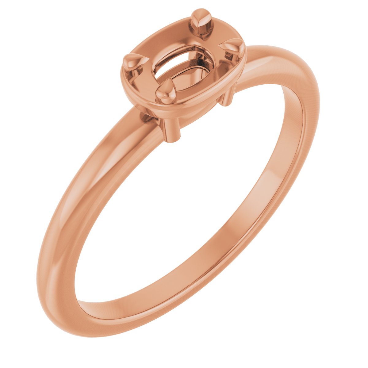 Claw-Prong Solitaire Bezel-Style Engagement Ring